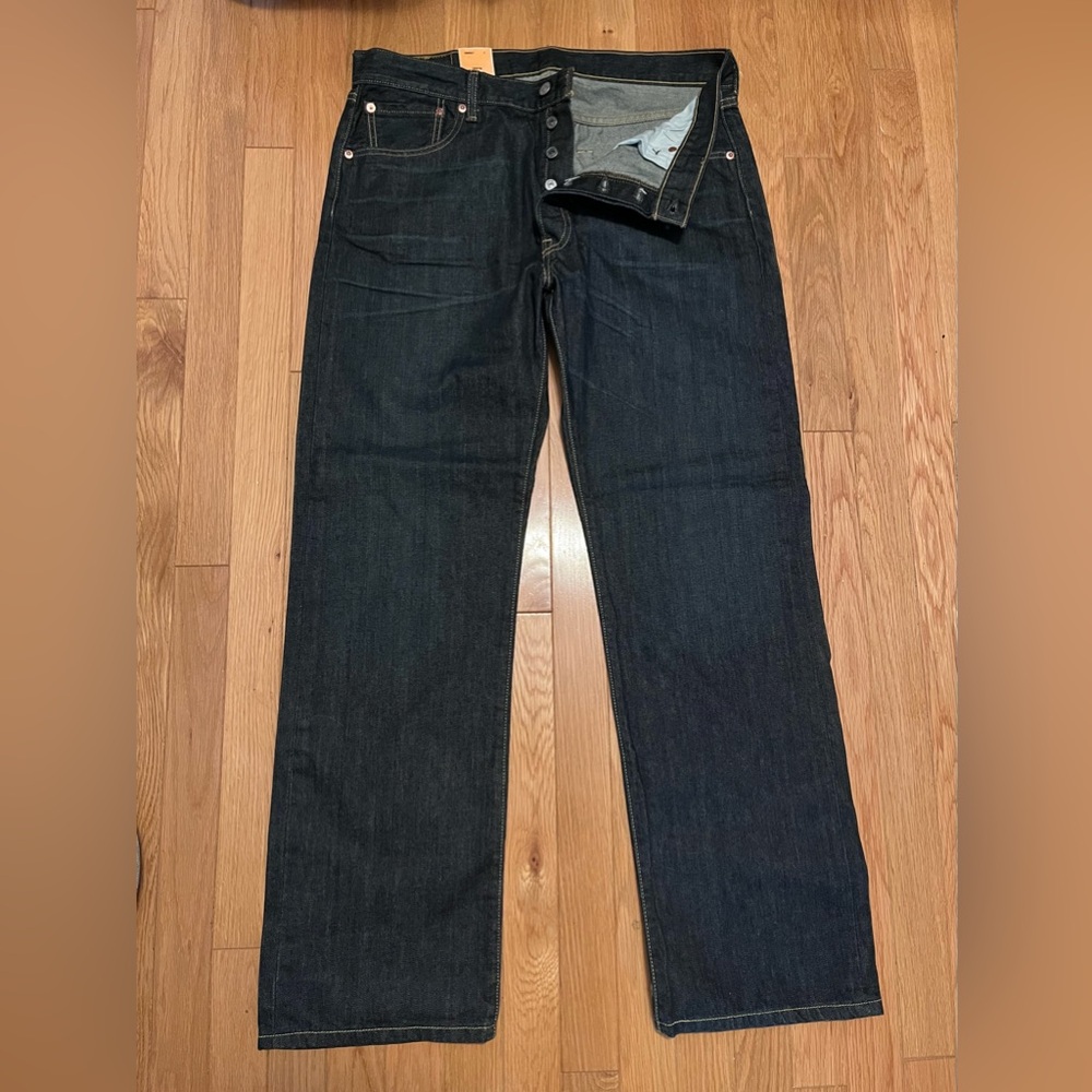 NWT Levi's 501 Men's Straight Jeans in Deep Indigo